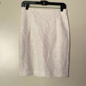 Zara beige lace pencil skirt